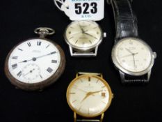 Four gent's watches - stainless steel Longines Jamboree wristwatch with expanding bracelet, a