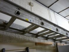 Two section metal ladder