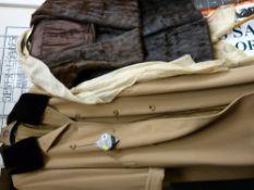 Marks & Spencer's lady's wool coat with fur collar, a lady's fur jacket by The Weald Furriers and