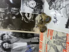 Collection of thirty plus autographed stills and photographs with some music ephemera, names include