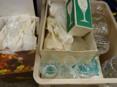 Mixed quantity of cut and other glassware