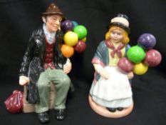Two Royal Doulton figurines 'Balloon Girl' HN2818 and 'The Balloon Man' HN1954