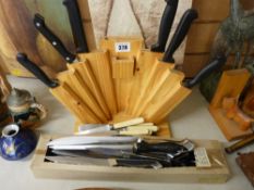 Quantity of kitchen knives etc