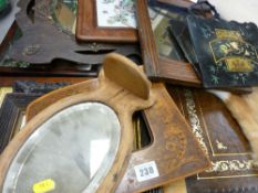 Parcel of treen, mirrors, frames etc