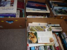 Four boxes of books
