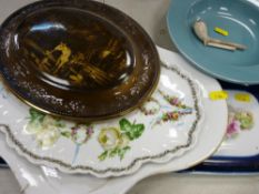 Parcel of mainly Staffs pottery including 'R A Ware Famous Artists Ridgways Plaque'