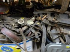 Good quantity of shire/heavy horse harnessing, tack and leather strap ware including blinkers,