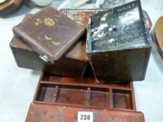 Lacquerwork tea caddy and similar items