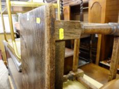 Rustic oblong topped stool