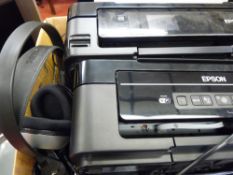 Two Epson wi-fi printers and a set of Phillips wireless headphones etc E/T