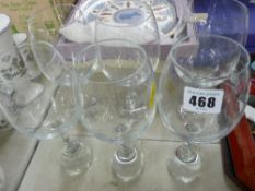 Set of six stylish drinking glasses