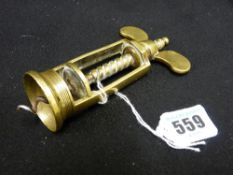 Farrow & Jackson type brass corkscrew
