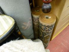 Chinese washed rug and a parcel of other rugs and runners