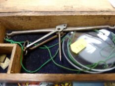 Boxed apothecary balance scales