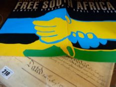 Parcel of ephemera including old mortgage documents dating back to 1700s and a possibly rare concert