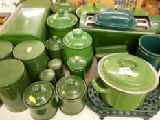 Good selection of green kitchenware