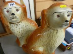 Pair of Staffs comforter dogs