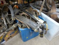 Good quantity of shire/heavy horse tack, leather work and strap ware