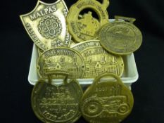 Collection of approximately twenty festival showplates and horse brasses