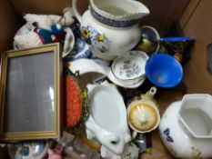 Ornamental figurines, Aynsley 'Cottage Garden' vase etc