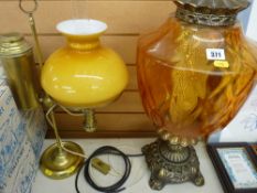 French style table lamp and one other