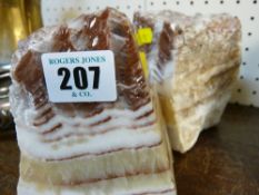 Pair of mineral bookends