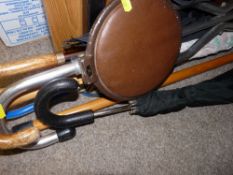 Bundle of shooting sticks, umbrellas etc