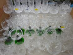 Good selection of cut and other drinking glassware