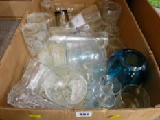 Box of mixed glassware