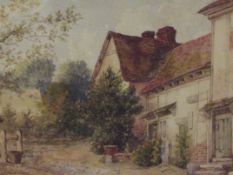 Sidney P Winder, framed watercolour 'Old Houses Wa
