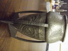Pewter Tudoric (no 0226) vase, poss Archibold Knox