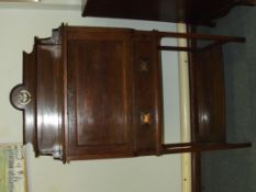 Edwardian arts and crafts oak bureau, pierced pedi