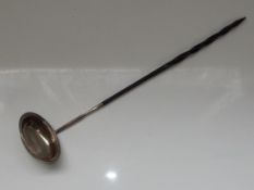Late Georgian toddy ladle with baleen twist shaft,