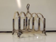 Silver four division toast rack, Aide Brothers, Bi