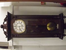 Early 20 century Vienna wall clock, 110 cm high