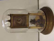 400 Day Glass Dome Clock S.FISHER, Ltd. Height 29c