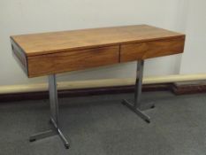 Retro Merrow Associates rosewood and chrome desk,