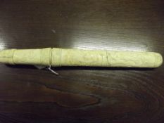 Katana sword, possible marine ivory, carved with f