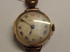 9 ct gold vintage Thomas Russell & son lady's wris