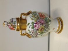 Coalport A.D 1750 lidded vase 20cm