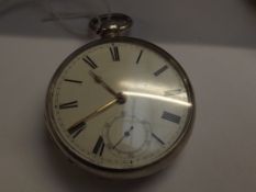 Silver cased pocket watch, Waltham