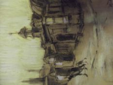 Harold Riley (1934-), pastel on paper, depicting b