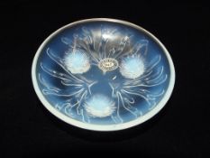 Sabino frosted glass circular pin din dish, with o