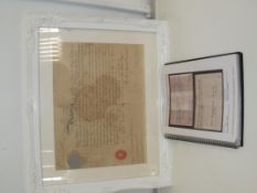 Interesting military indenture awarded to 2nd Lieu