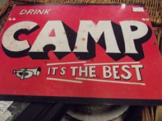 Vintage 'Drink CAMP' Metal Advertising Sign