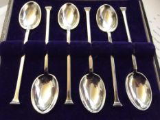 6 Silver Spoons Chased