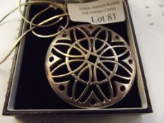 Large Silver Pendant with Chain