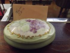 Hand Painted Limoges Lidded Dish