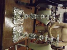 Pair of Old Sheffield Plates on Copper Candlestick