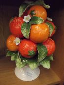 Large Ceramic Orange Basket